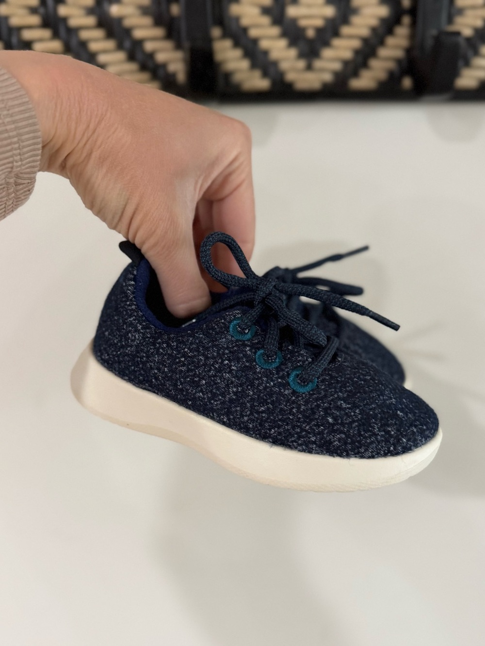 AllBirds Small Birds Toddler Sneaker - Blue Depth/ White - Size T7